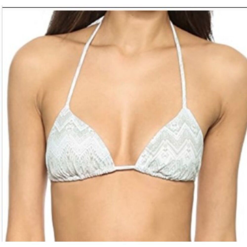 Eberjey Womens Surf Spray Mia Swim Top Bikini Size Small Triangle Classic Tie